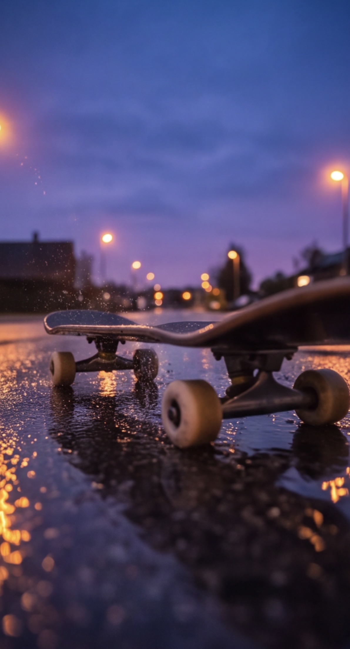 Close-up af skateboard på kant